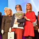 8. mars: Kronprinsparet er til stede på konferansen Technoport i Trondheim, der Nuria Espallargas mottok prisen "Female Entrepreneur". Foto: Ole Martin Wold / NTB scanpix